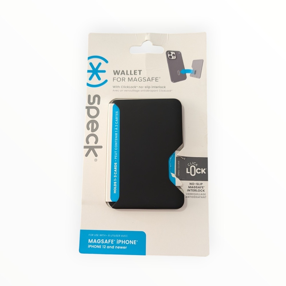 i3-O Speck - ClickLock Wallet for MagSafe Phone Case - Black